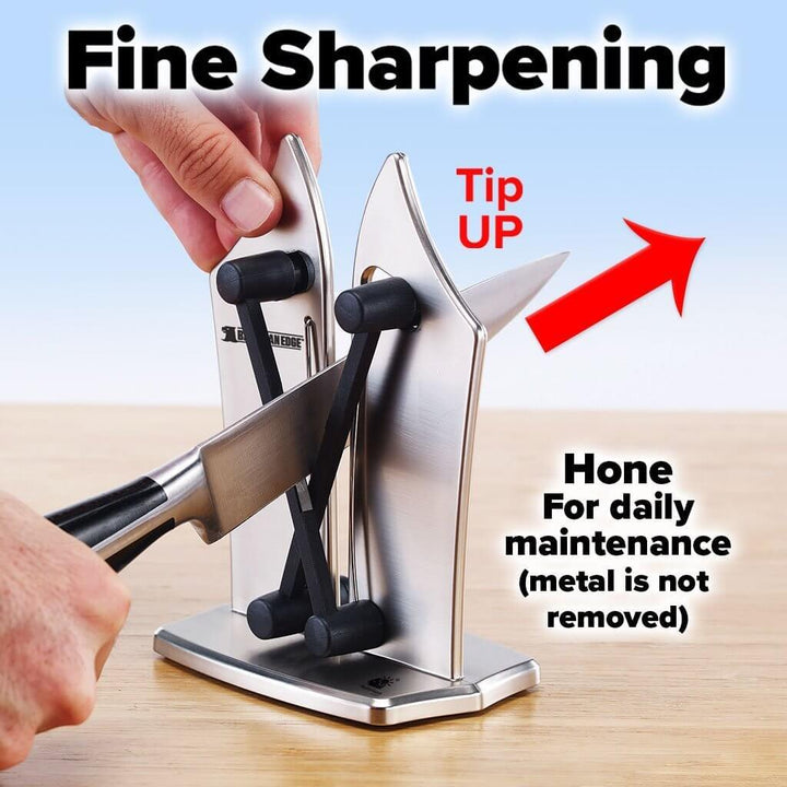 Professional Kitchen Knife Sharpener | Tungsten Carbide Edge | Non-Slip Base