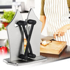 Professional Kitchen Knife Sharpener | Tungsten Carbide Edge | Non-Slip Base