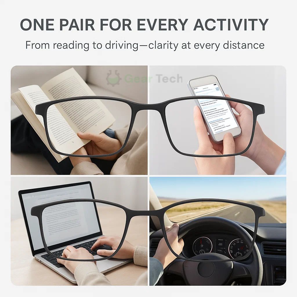 Progressive Glasses | Adaptive Tint & Blue Light Protection | Reduced Eye Strain