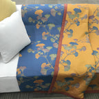 Reversible Quilt | Jacquard Ginkgo Pattern | Cotton, Soft & Cozy