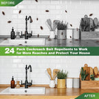Roach Bait Discs | Boric Acid Colony Bait | 24 Pack | Child & Pet Safe