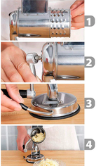 Rotary Food Grater & Slicer | Ergonomic Rotating Drum | Handheld for Cheese & Vegetables