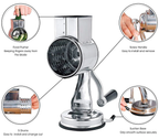 Rotary Food Grater & Slicer | Ergonomic Rotating Drum | Handheld for Cheese & Vegetables