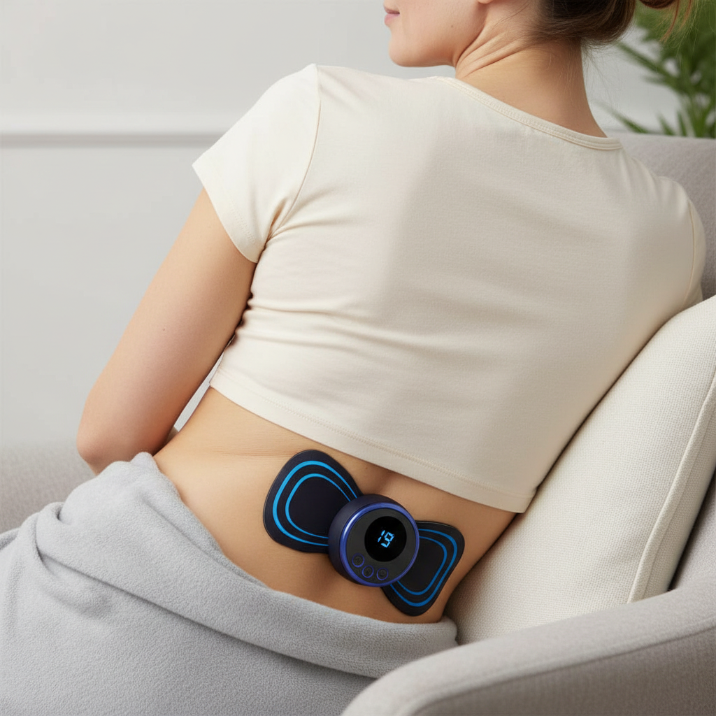 Sciatica & Lower Back Relief Device | Portable EMS Massage Pad | Remote Control & USB Charging