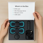 Sciatica & Lower Back Relief Device | Portable EMS Massage Pad | Remote Control & USB Charging