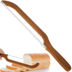 Serrated Bread Knife | Sharp Stainless Steel Blade | Wooden Handle & Comfortable Grip