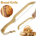Serrated Bread Knife | Sharp Stainless Steel Blade | Wooden Handle & Comfortable Grip