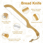 Serrated Bread Knife | Sharp Stainless Steel Blade | Wooden Handle & Comfortable Grip