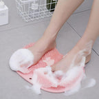 Shower Scrubbing Mat for Feet & Body | Silicone Massage Bristles | Suction Cups & Non-Slip
