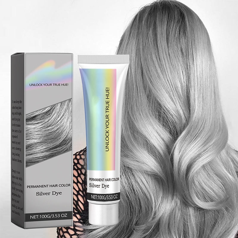 Silver Hair Color | Ammonia-Free Plant Extract Formula | 100g | Aloe & Hydrolyzed Wheat Protein