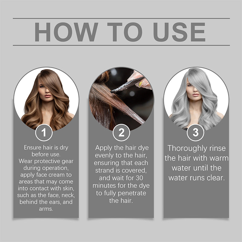 Silver Hair Color | Ammonia-Free Plant Extract Formula | 100g | Aloe & Hydrolyzed Wheat Protein