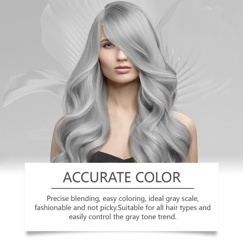 Silver Hair Color | Ammonia-Free Plant Extract Formula | 100g | Aloe & Hydrolyzed Wheat Protein