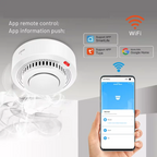 Smart Smoke & Heat Detector | Wi‑Fi & Bluetooth App Control | 85 dB Alarm | Home Safety