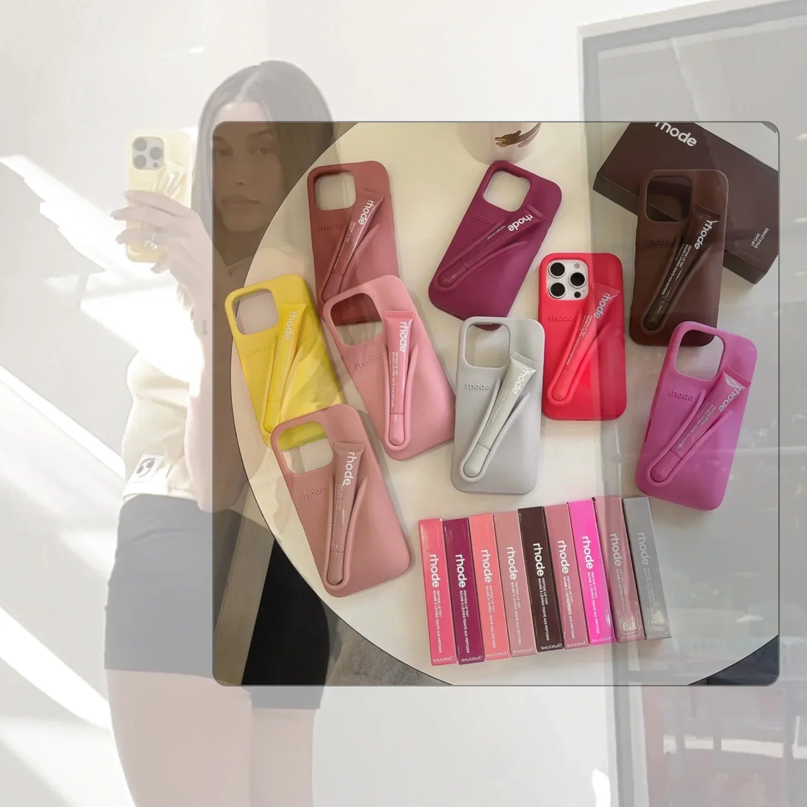 Smartphone Case | Soft Silicone Protective Design & Lip Gloss Set | Fits Models 13–17