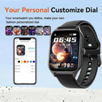 Smartwatch | Non-Invasive Blood Glucose Monitoring | Heart Rate & Sleep Tracking | 7-Day Battery Life