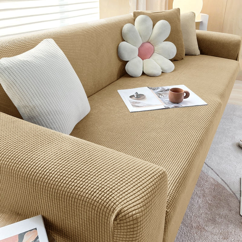 Sofa Cover | Waterproof Stretch Slipcover | Elastic Hem & Reversible | Dust & Scratch Protection