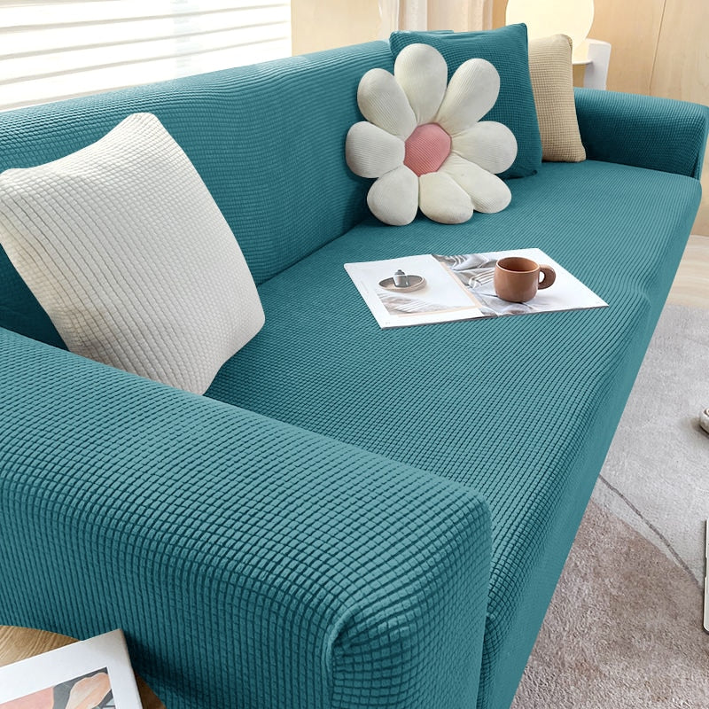 Sofa Cover | Waterproof Stretch Slipcover | Elastic Hem & Reversible | Dust & Scratch Protection