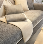 Sofa Slipcover | Chic Striped Design | Chenille Fabric | Machine Washable
