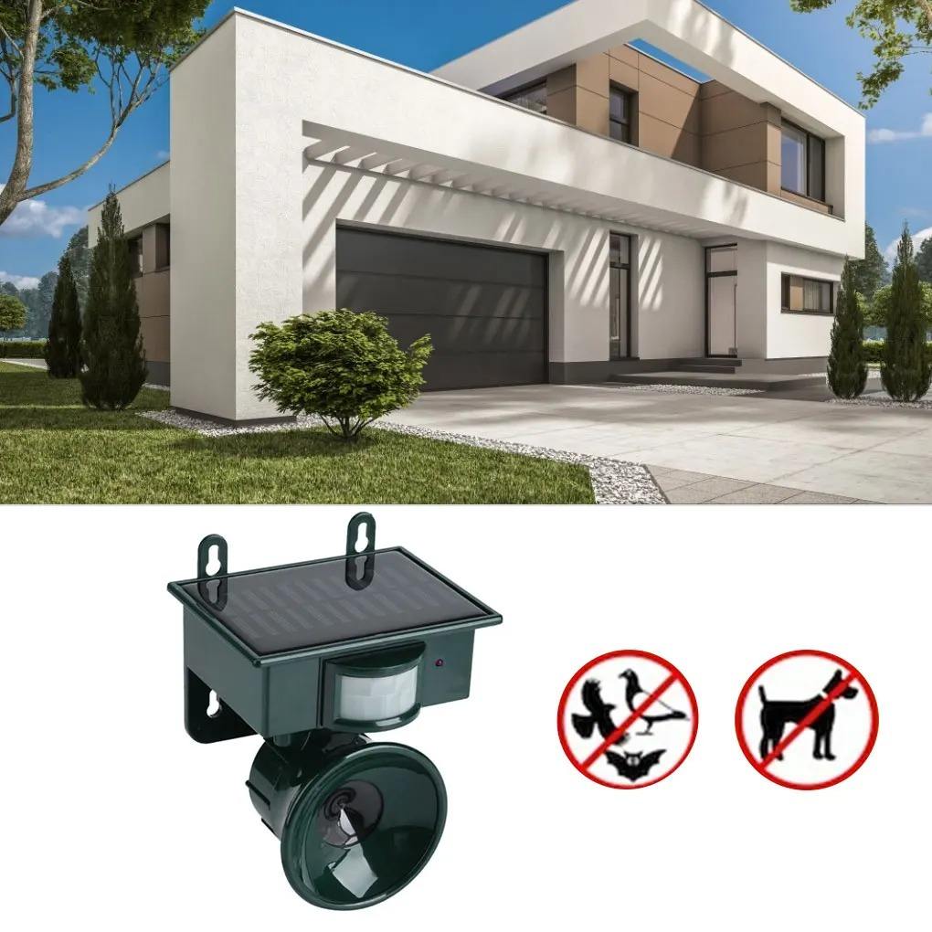Solar Bird Repeller | Motion-Activated PIR Sensor | Predator Sound Deterrent
