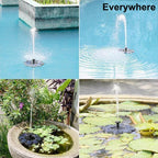 Solar Garden Fountain Pump | 50cm Jet Height | Monocrystalline Panel | Easy Setup