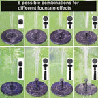 Solar Garden Fountain Pump | 50cm Jet Height | Monocrystalline Panel | Easy Setup