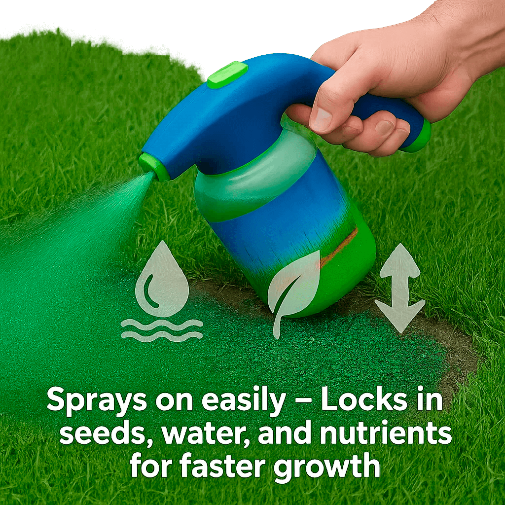Spray-On Lawn Repair Kit | Hydroseeding Foam Spray | Covers 100 sq ft