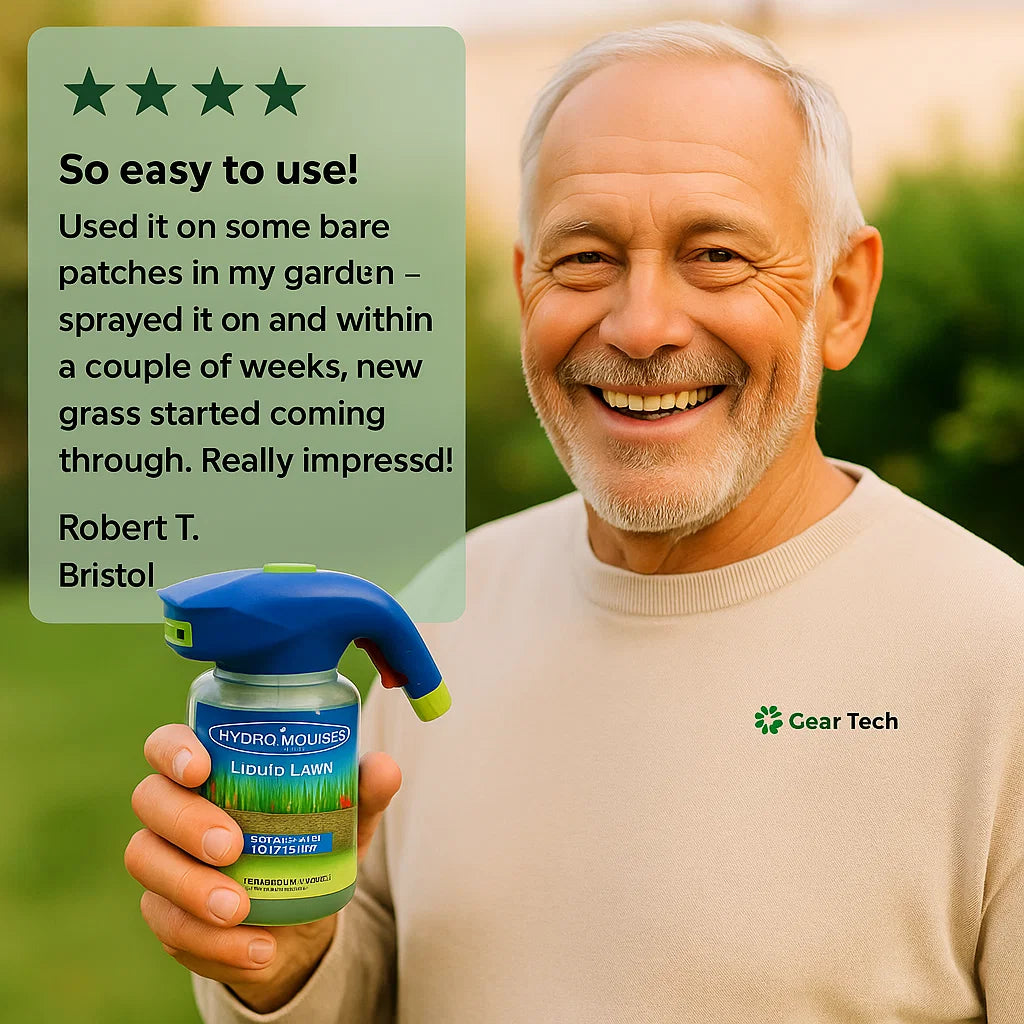 Spray-On Lawn Repair Kit | Hydroseeding Foam Spray | Covers 100 sq ft