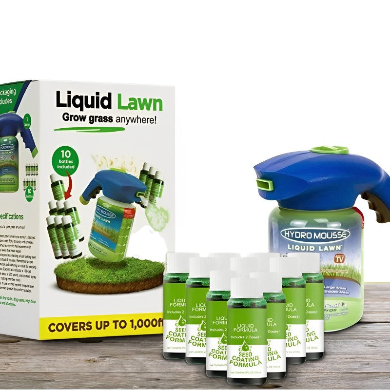 Spray-On Lawn Repair Kit | Hydroseeding Foam Spray | Covers 100 sq ft