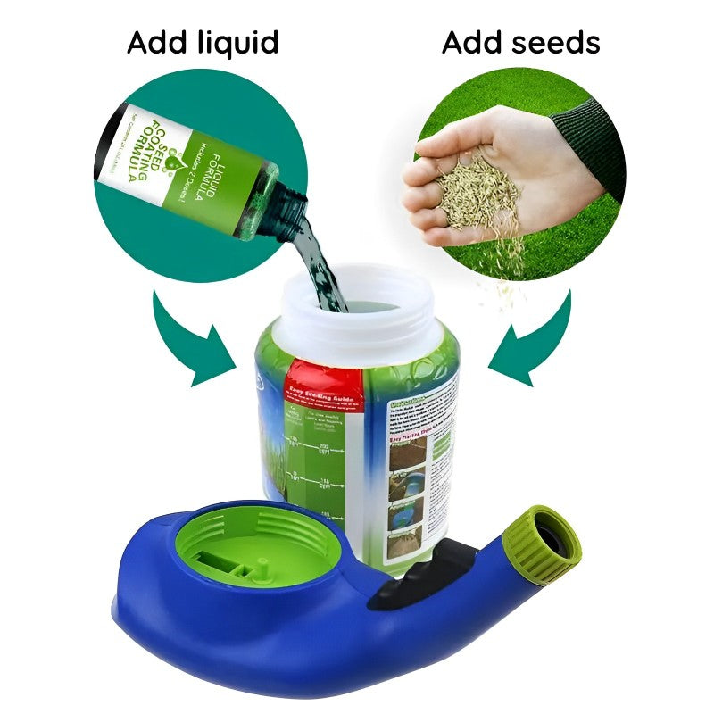 Spray-On Lawn Repair Kit | Hydroseeding Foam Spray | Covers 100 sq ft