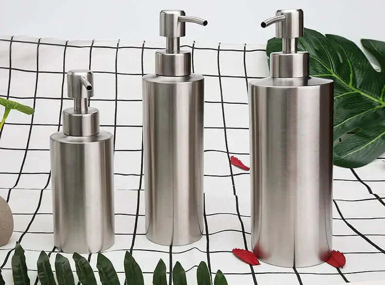 Stainless Steel Soap Dispenser | Hand Pump | Polished Gloss Finish | Refillable & Reusable