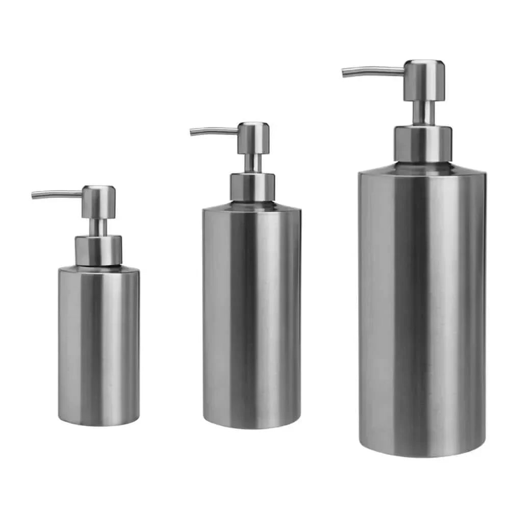 Stainless Steel Soap Dispenser | Hand Pump | Polished Gloss Finish | Refillable & Reusable
