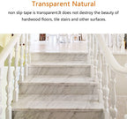Stair Tread Strips | Clear Non-Slip Grip | Pack of 15 | Indoor Safety