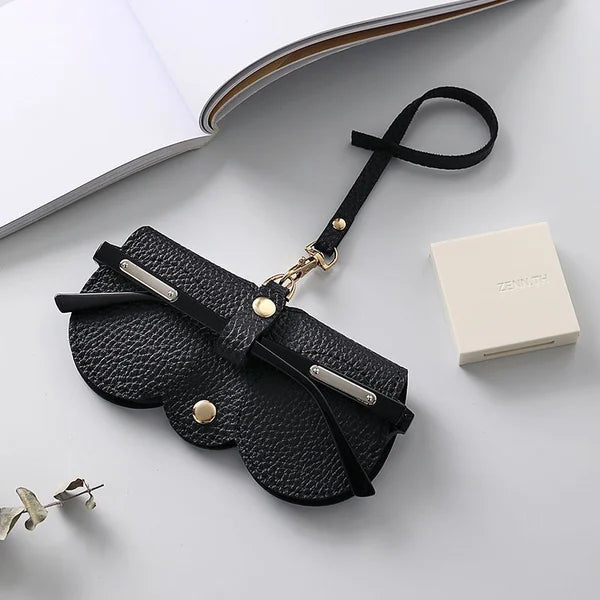 Sunglasses Case | Soft Faux Leather | Snap Closure & Plush Lining | Fits Most Sunglasses