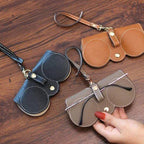 Sunglasses Case | Soft Faux Leather | Snap Closure & Plush Lining | Fits Most Sunglasses