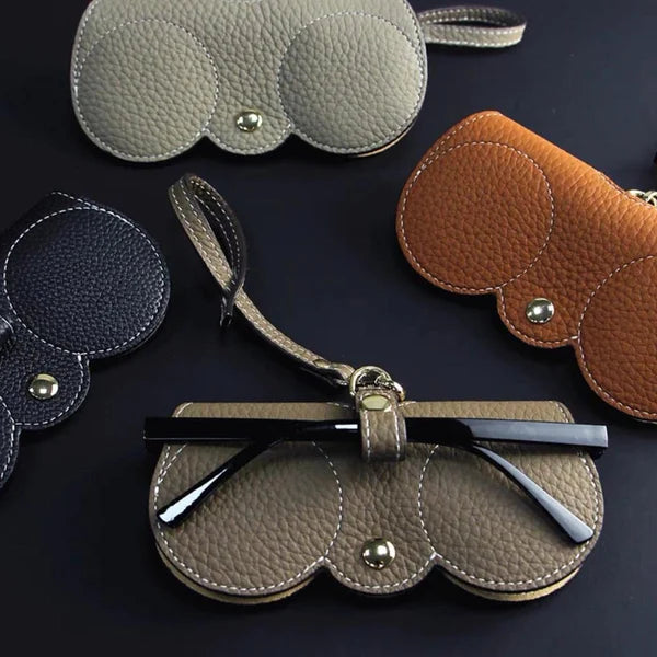 Sunglasses Case | Soft Faux Leather | Snap Closure & Plush Lining | Fits Most Sunglasses