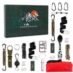 Survival Advent Calendar | 24 Essential Outdoor Tools | Compact Portable Kit | Camping & Hiking