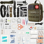 Survival Backpack | First Aid & Tools | Durable Nylon, Organized Pockets | Compact Outdoor Use