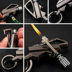 Survival Fire Starter Keychain | Waterproof Flint Igniter | Metal Bottle Opener | Camping