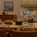 Tabletop Fireplace | Smoke-Free Bioethanol Flame | Metal & Glass | Cozy Indoor/Outdoor Ambience