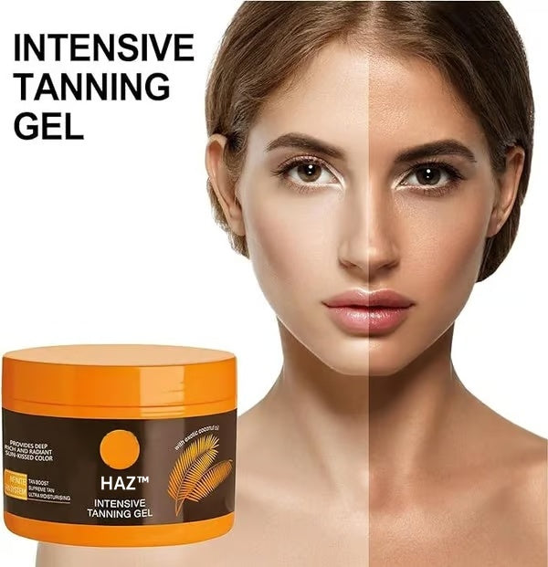 Tanning Accelerator Gel | Intensive Dark Tan | Carrot, Olive & Cocoa Butter | 5.2 oz