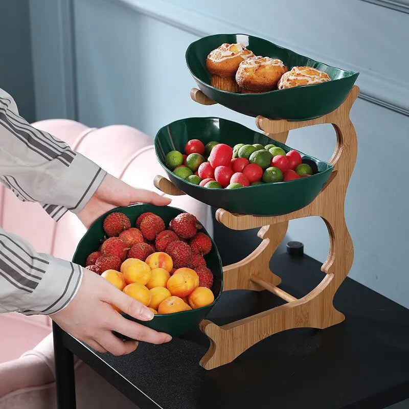 Tiered Fruit Bowl | Space-Saving Multi-Level Organizer | Lightweight & Durable