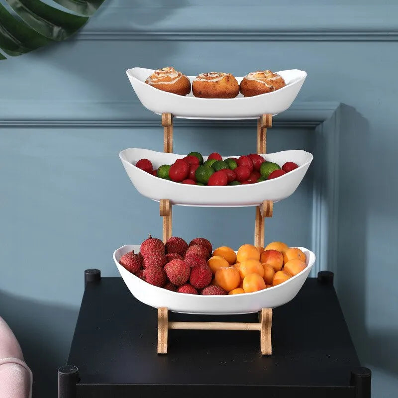 Tiered Fruit Bowl | Space-Saving Multi-Level Organizer | Lightweight & Durable