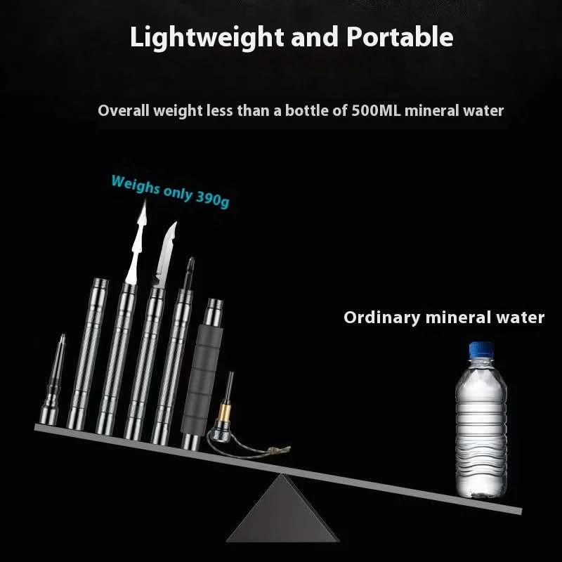 Trekking Pole | Foldable with Built-In Multitool | Aluminum Handle & Compact Carry Bag
