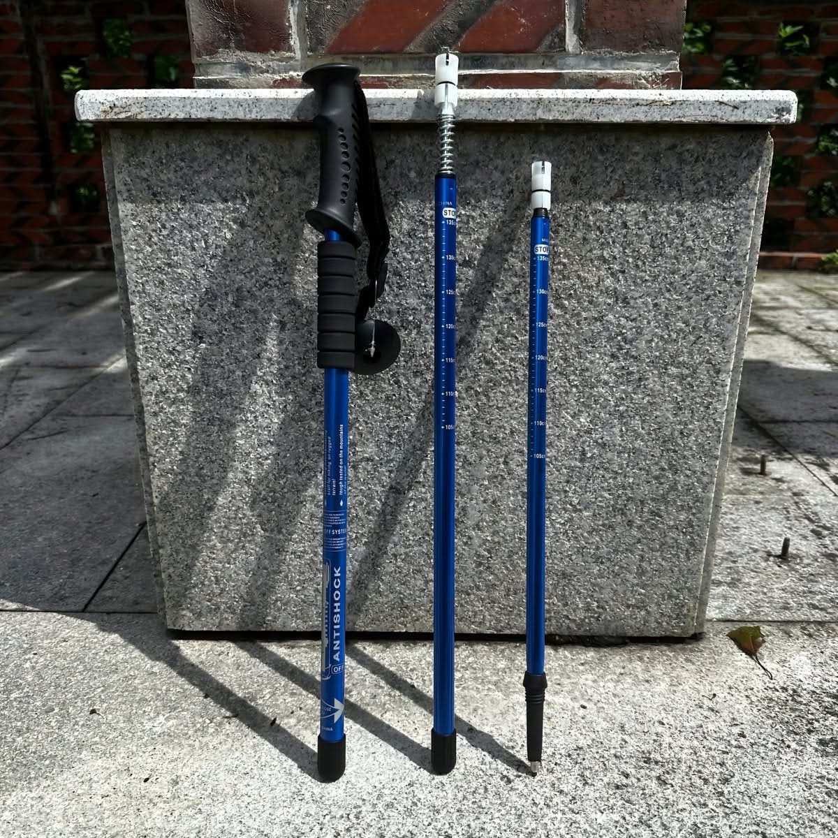Trekking Poles | Adjustable Telescopic 65–135 cm | Aluminum with Rubber Grips & Shock Absorption