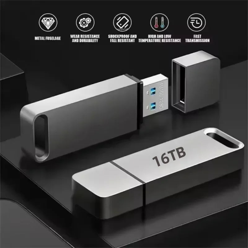 USB 3.2 Flash Drive 4TB | High-Speed Transfers | Waterproof & Shockproof | Windows & Mac Compatible