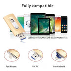 USB Flash Drive for Phone & PC | 3-in-1 OTG & Type-C Adapter | High-Speed Metal Keychain