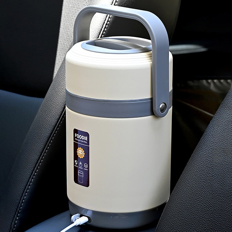 USB Heated Lunch Box | Stainless Steel Liner | Portable Food Warmer