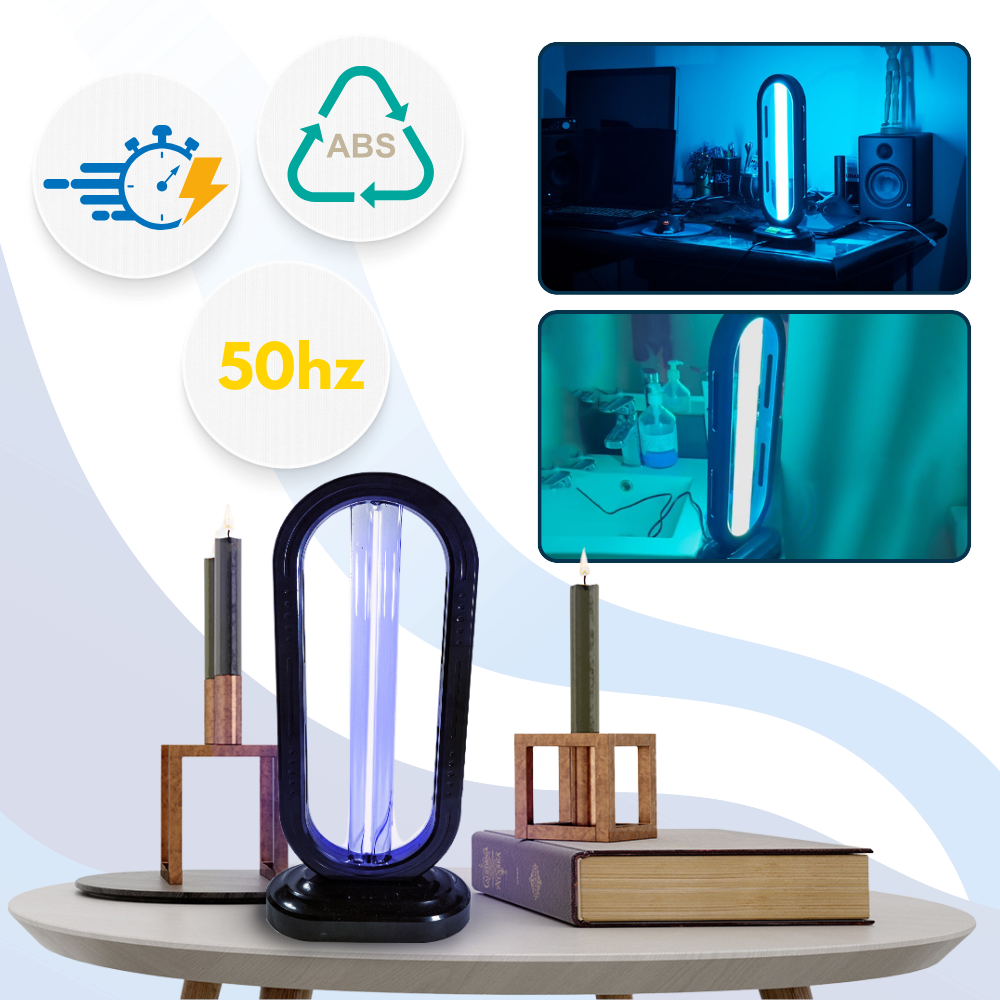 UV-C Disinfectant Bulb | Multi-Surface Sterilization | Remote Timer & 5-Minute Sanitization