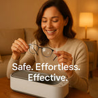 Ultrasonic Cleaner for Jewelry & Glasses | Sonic Cleaning | Stainless Steel Tank, 400–600ml