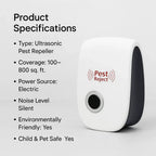 Ultrasonic Pest Repeller for Garden | Smart Frequency Cycling | Up to 800 sq ft | Pet-Safe